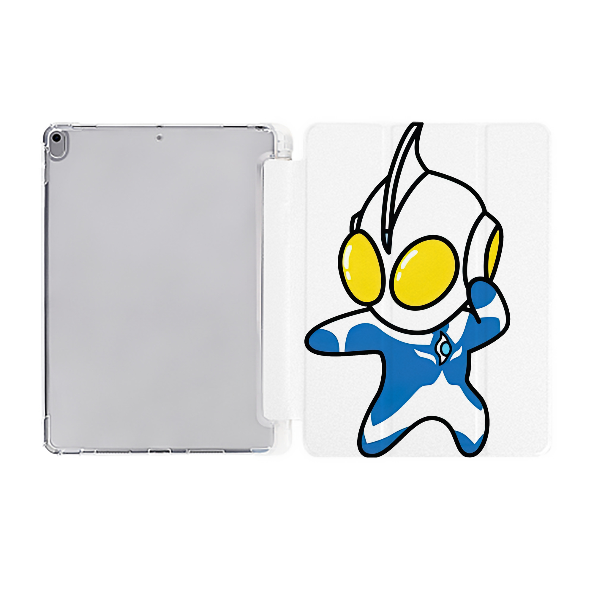 （画像用） ウルトラマン Ultraman IPad ケース ペン収納付き 三つ折りスタンド PUレザー×シリコン 対応機種9.5/10.5/10.9インチ